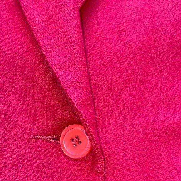 VTG Kristen Blake 100% Wool Blazer Red MCM Small - Picture 7 of 8